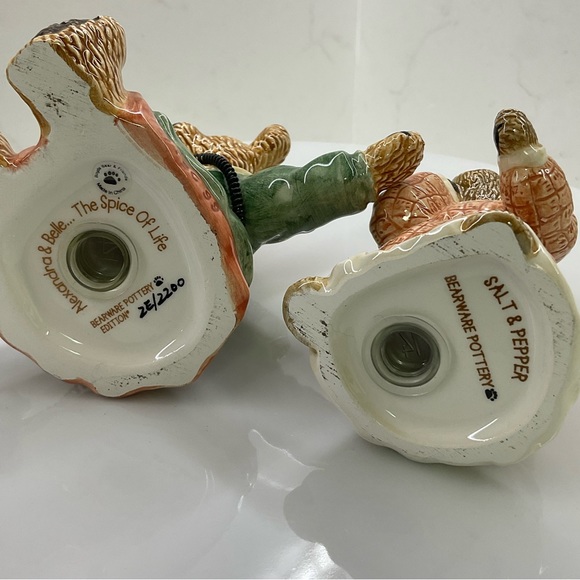 BEARWARE POTTERY SALT and Pepper Shakers, Boyds Bears Edition 2E Numbered - Picture 13 of 13